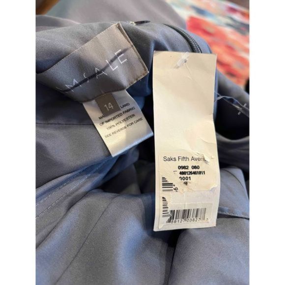 Amsale Asymmetric Ruffle Sleeve Gown Size 14 NWOT - Picture 7 of 11